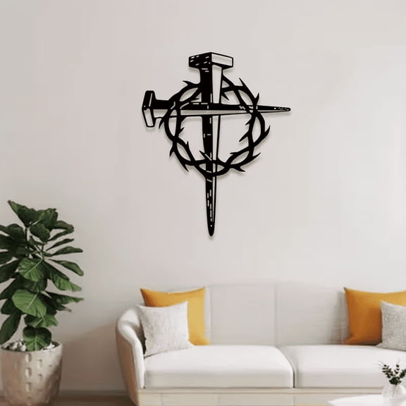 Metal Geometric Vine Wall Art, Minimalist Iron Wall Decor