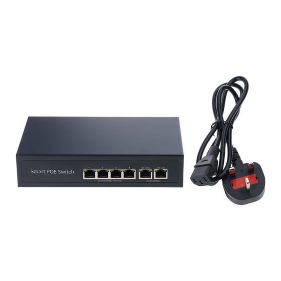 Metal Gigabit Switching 4 Port 48V Power Over Ethernet Suitable For Surveillances Systems Home Industrial Use