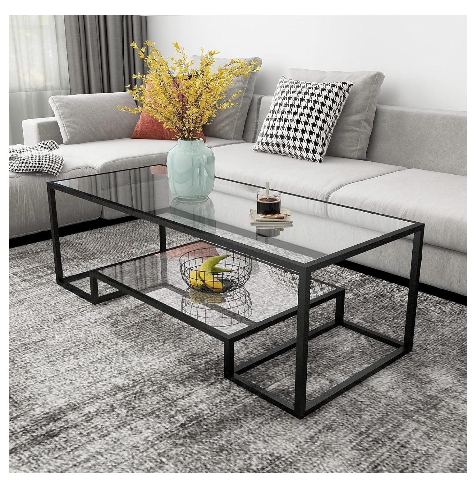 End Tables Glass Coffee Table Rooms To Go Asher Glass And Metal