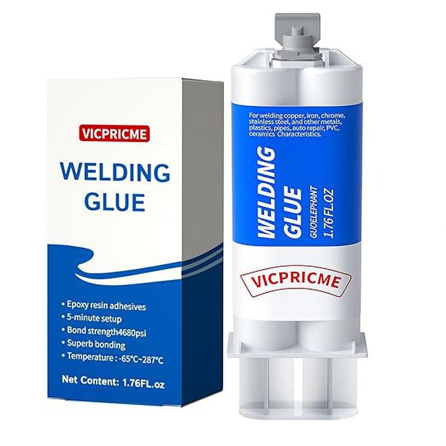 Metal Glue, 1.76 OZ Metal Epoxy Glue, 2 Part Heavy Duty Cold Welding Glue for Metal to Metal