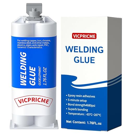 Metal Glue, 1.76oz 2 Part Liquid Metal Welding Epoxy Glue, Marine