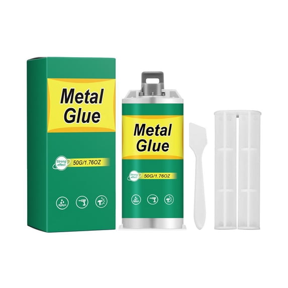 Metal Glue - Heavy Duty Metal Glue & Steel Epoxy,High Strength Waterproof Epoxy Adhesive for Metals, Plastic, Ceramic, Wood, Glass, Strong Adhesive Repair for Automotive, Plumbing, DIY & Construction