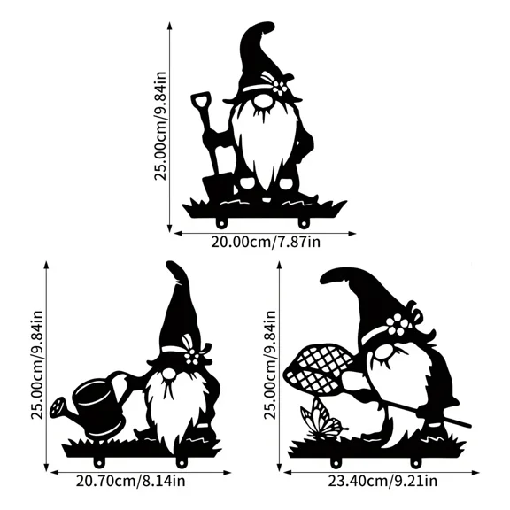 Metal Gnome Mailbox Decor Personalized Home Garden Decoration Christmas Dwarf Mailbox Cover, Mailbox Topper, Room Decor