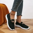 thumbnail image 1 of Metal Gold Chain Decor Slip-on Comfort Flat Nurse Loafers Women Shoes Non Slip Shoes for Women Ladies Mesh Walking Shoes Fit Knit Breathable Womens Shoes Dressy Casual Work Nursing Shoes, 1 of 8