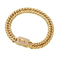 thumbnail image 1 of Metal Gold Dog Collar Pets for Medium Large Dogs, Curb Chain Link Puppy Necklace, 1 of 8