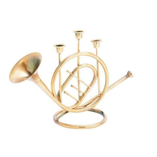 Metal Gold French Horn 16"W, 11"H
