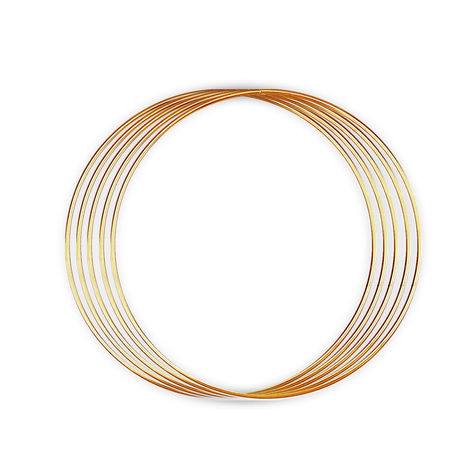 Metal Gold Rings (7 inch, 12 Pack)