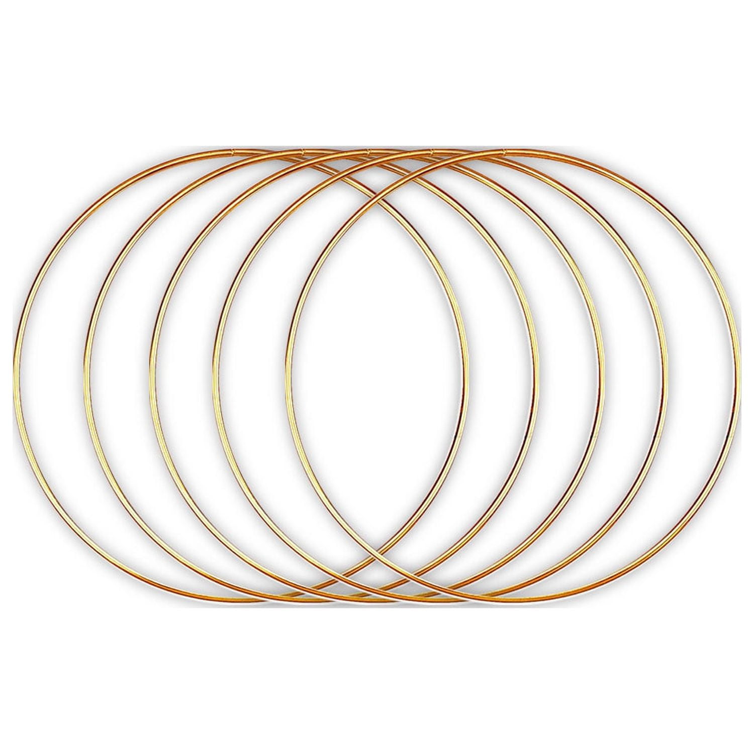 Bulk Buy: 2 2 Inch Brass Metal Craft Macrame Rings (10-pack)