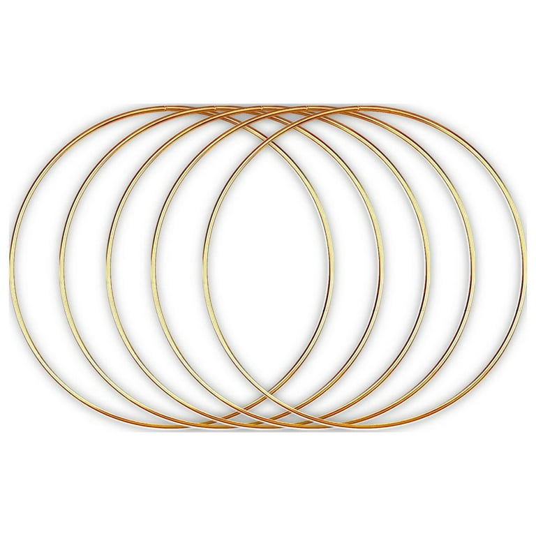Metal Gold Rings (7 inch, 12 Pack) 