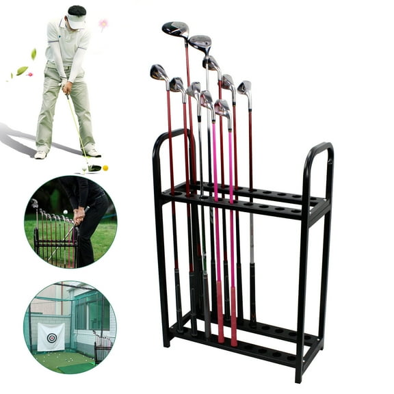Metal Golf Club Display Racks Stand 18 Clubs Holders Golf Clubs Racks Organizer For Home Game Rooms, Clubs, Billiard Halls, Golf Courses