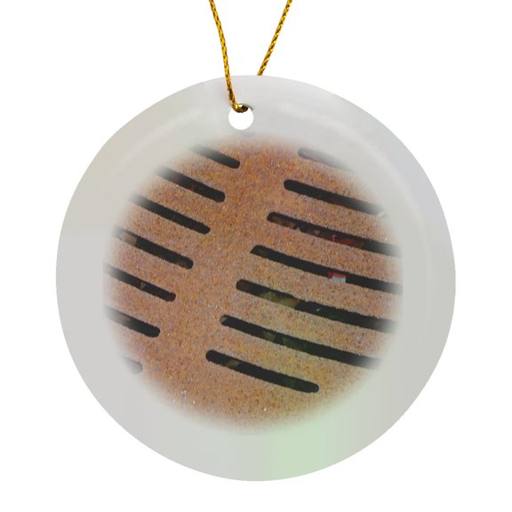 3drose, Metal Grate, Circle Porcelain Ornament