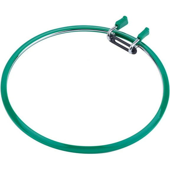 Metal Green Embroidery Hoops Large Spring Tension Shed Embroidery Hoop Stitch Hoops Circle Round Ring Frame for Handy Sewing Embroidery Stitch Beginners 8.9x8.5x0.3inch DIY
