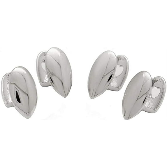 Metal Grillz Vampire Dracula Teeth Grillz Single Metal Fangs Hip Hop Teeth Grills Set