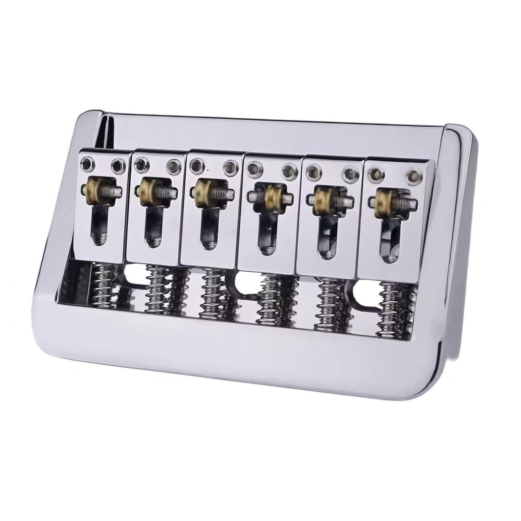 Metal Guitar Bridge Metal Texture for 6 String Electric Guitars Adjustable 10.5mm String Spacing Easy Installation