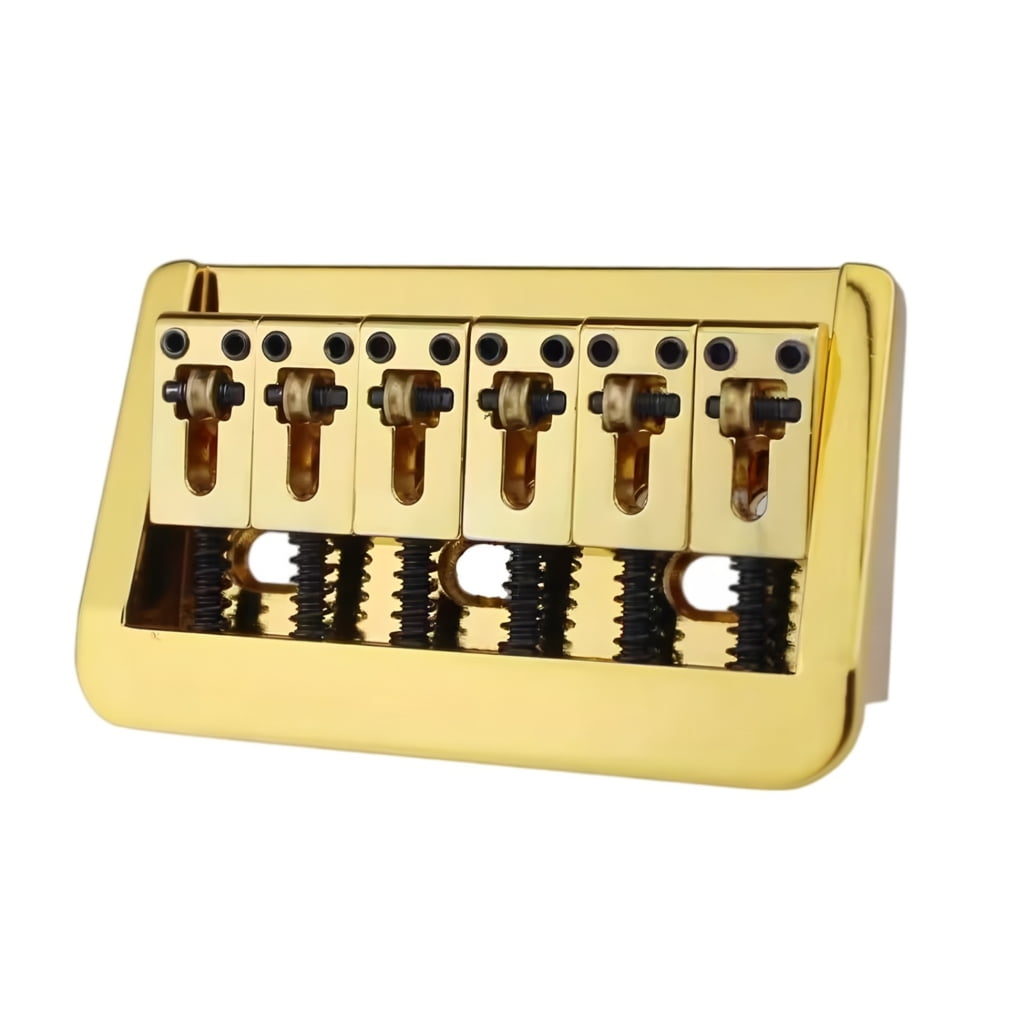 Metal Guitar Bridge Metal Texture for 6 String Electric Guitars Adjustable 10.5mm String Spacing Easy Installation