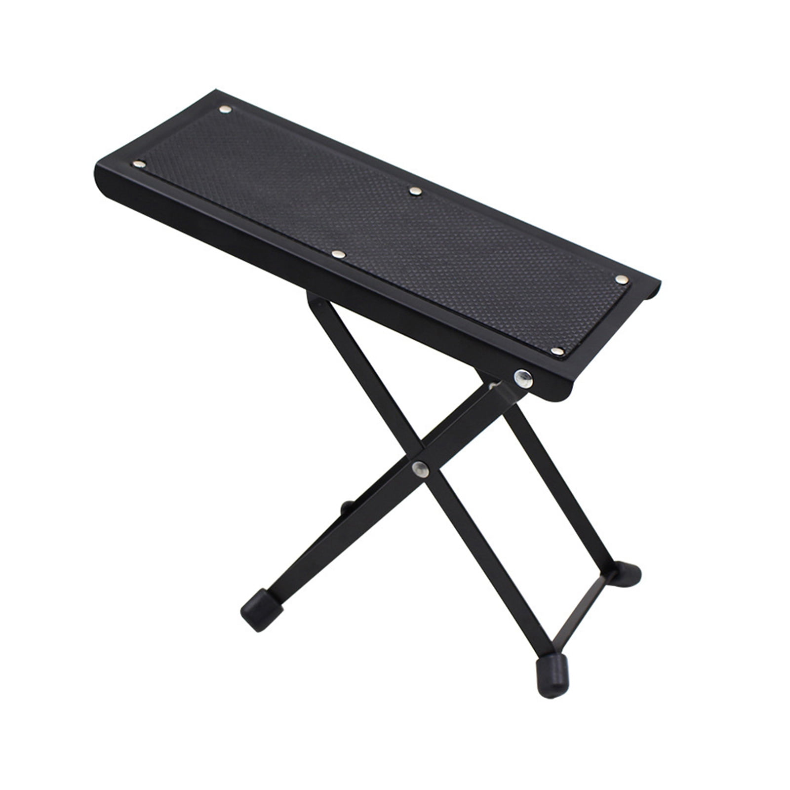 Metal Guitar Foot Stool 4 Gears Adjustable Guitar Foot Rest No-slip Foldable Footrest for Classical Acoustic Guitar Part