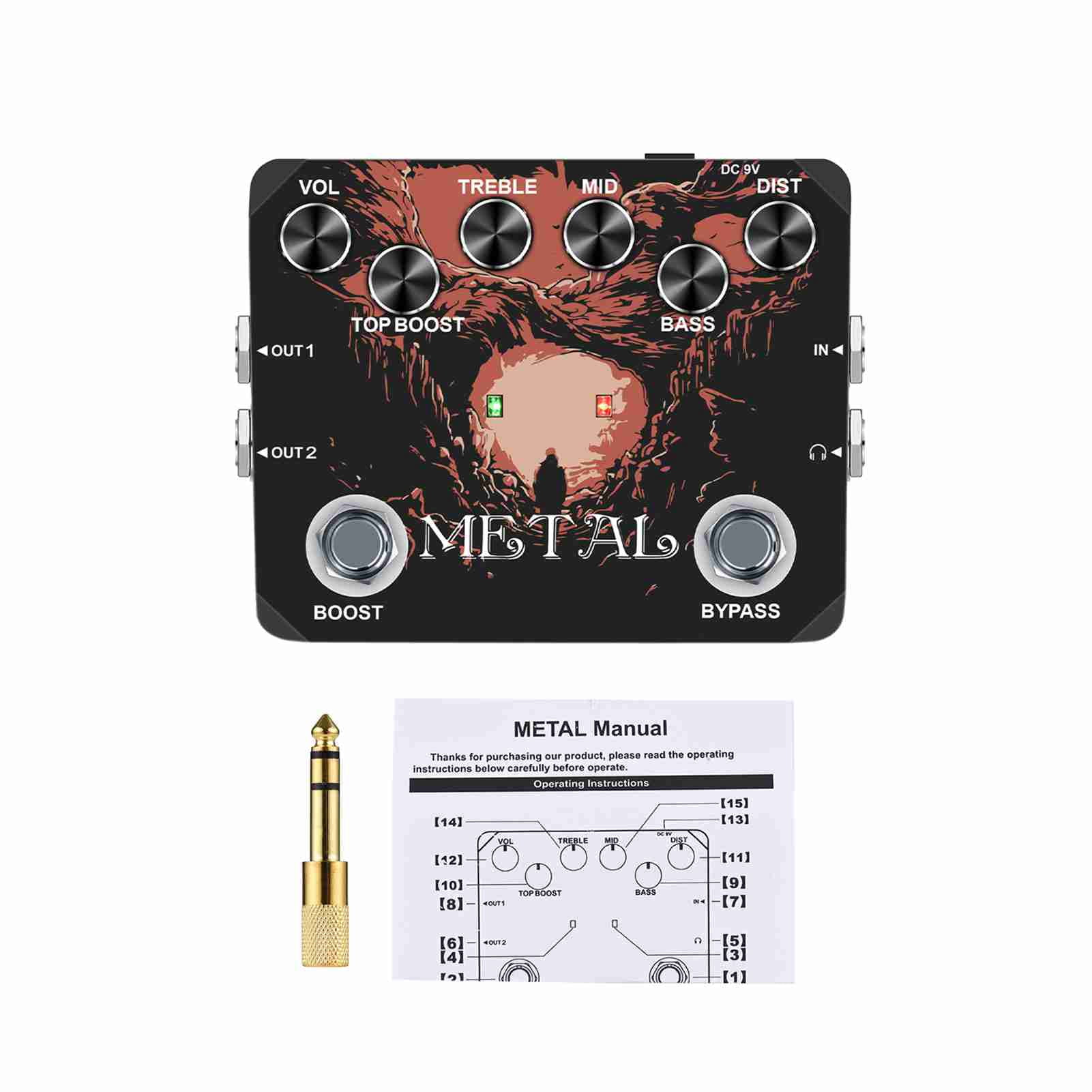 Metal Guitar Pedal Metal Guitar Effect Pedal Electric Guitar Pedal Guitar Pedals Metal Guitar Effect Pedal Traditional Metal Sound 80s/90s Headphone Output