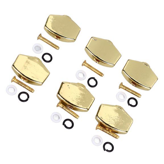 Metal Guitar Tuning Peg Buttons, 6Pcs Set, Easy Install  Stable, Acoustic/Electric