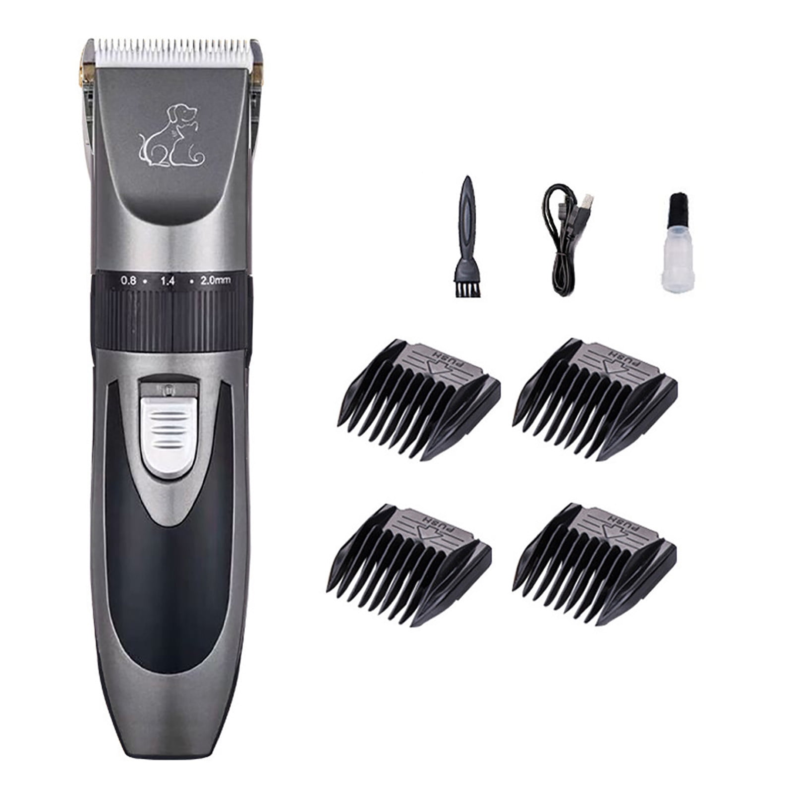 Metal Hair Clipper Cordless Hair Grooming Home Haircut Mens Grooming
