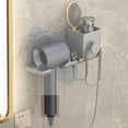 thumbnail image 1 of Metal Hair Tool Organizer - Wall Mount No Drilling Bathroom Organizer Basket for Hair Dryer, Flat Iron, Curling Iron, Brushes | Rust-Proof & Waterproof | 9x3.1x3.5in, 1 of 7