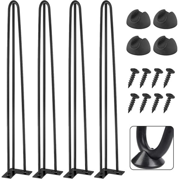 Metal Hairpin Legs 34 inch - Modern Table & Desk Legs for DIY Projects