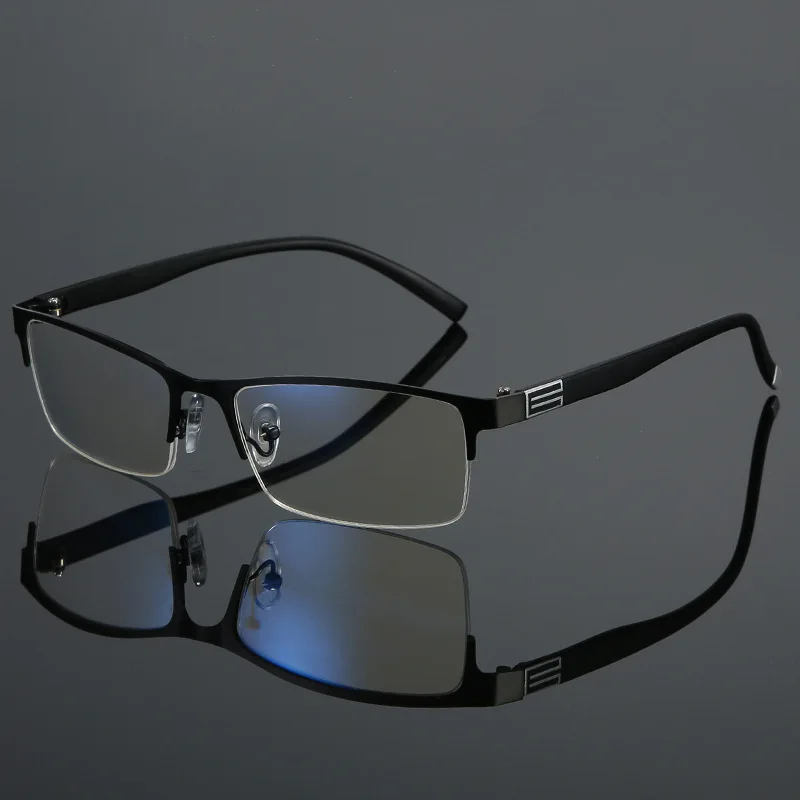 Metal Half Frame Business Presbyopia Blue Light Blocking Bifocal