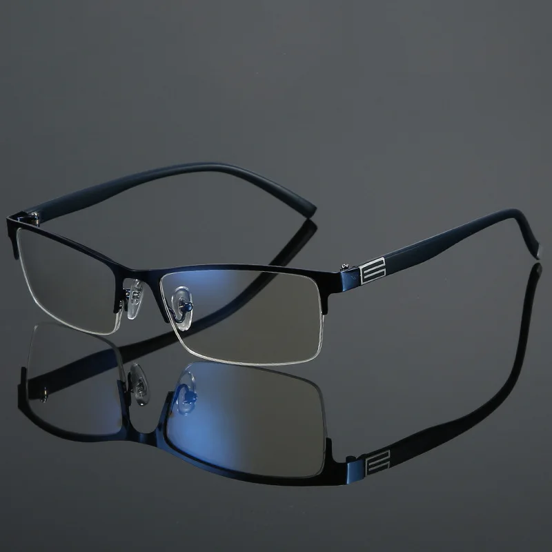 Metal Half Frame Business Presbyopia Blue Light Blocking Bifocal