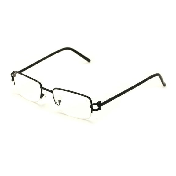 Metal Half Rimless Clear Lens Eye Glasses - Modern Fashion Eyewear