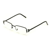 Metal Half Rimless Clear Lens Eye Glasses - Modern Fashion Eyewear