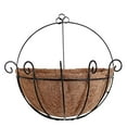 thumbnail image 1 of Metal Half Round Wall Planter with Coco Liner, Hanging Basket for Outdoor Plants, Wall Pot Holder, Fence Hanging Planters Outdoor, Balcony and Porch Decor, 1 of 9