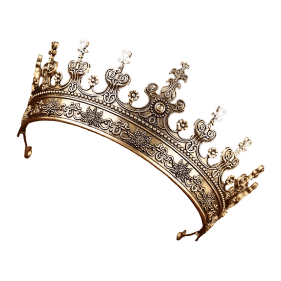 Metal HalfCircle Tiaras Headbands for Ladies Baroquely Crownpiece Great for Parties and Special Occasion Headpiece