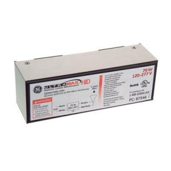 ge lighting hid ballast,electronic,pulse strt,70w gemh-70-slj-mv