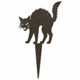 thumbnail image 1 of Metal Halloween Black Cat Garden Stake, 11.8Inch Durable Weatherproof Yard Art with Spooky Silhouette Design, Outdoor Lawn Decoration for Garden Patio Pathway Fall Decorations, 1 of 8
