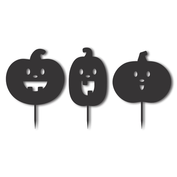 Metal Halloween Pumpkin Garden Stakes | Set of 3 | Up to 46" | Over 20 Color Options 8
