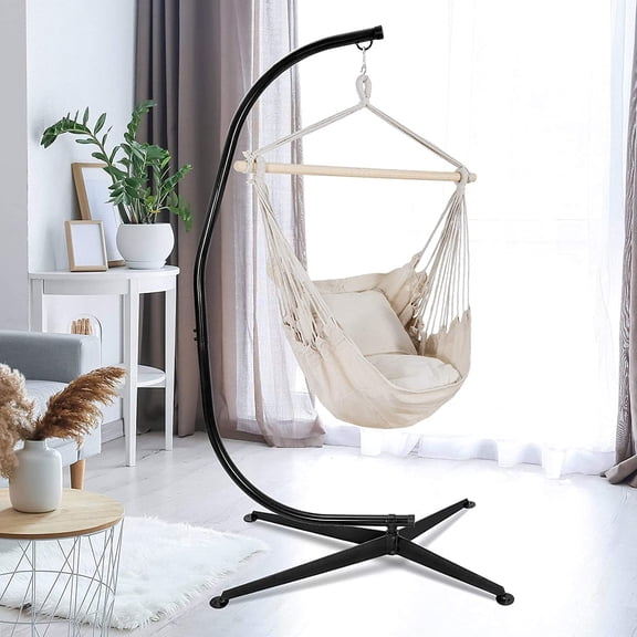 Metal Hammock Hanging Stand, 360 Degree Rotation, 331 lbs Capacity