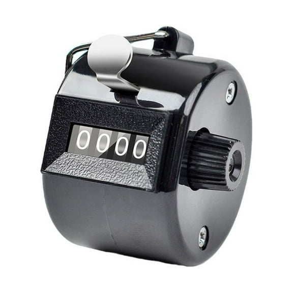 Metal Handheld Tally Counter, 4-Digit Number Clicker for School, Office, Fishing