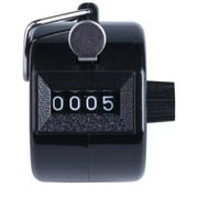 Metal Handheld Tally Counter 4-Digit Number Count Clicker Counter, Hand Mechanical Counters Clickers Pitch Counter for Coaching Black