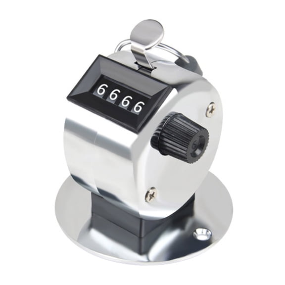Metal Handheld Tally Counter 4-Digit Number Count Clickers Counter Mechanical Counters Clickers Pitches Counter for Coaching