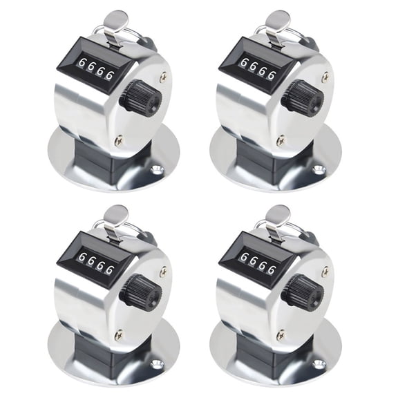 Metal Handheld Tally Counter 4-Digit Number Count Clickers Counter Mechanical Counters Clickers Pitches Counter for Coaching
