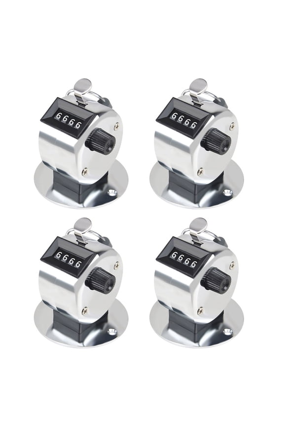 Metal Handheld Tally Counter 4-Digit Number Count Clickers Counter Mechanical Counters Clickers Pitches Counter for Coaching