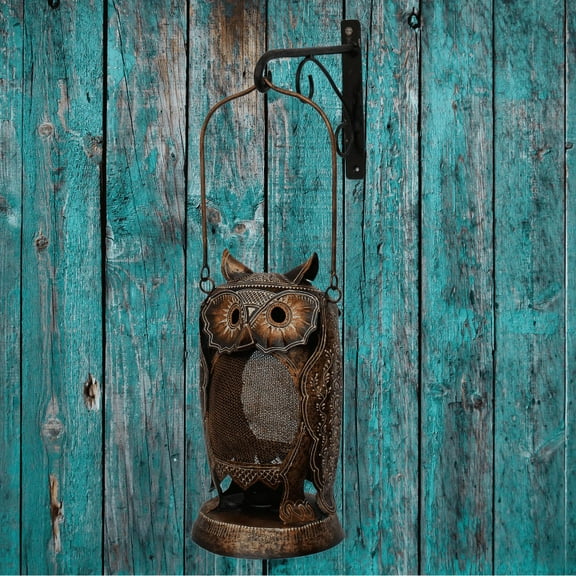 Metal Handicraft Owl Lantern,tea light Holder, Hanging Lantern