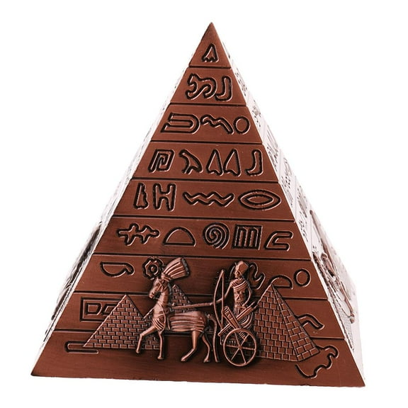 Metal Handicrafts Pyramids Building Model Bookshelf Ornament Copper