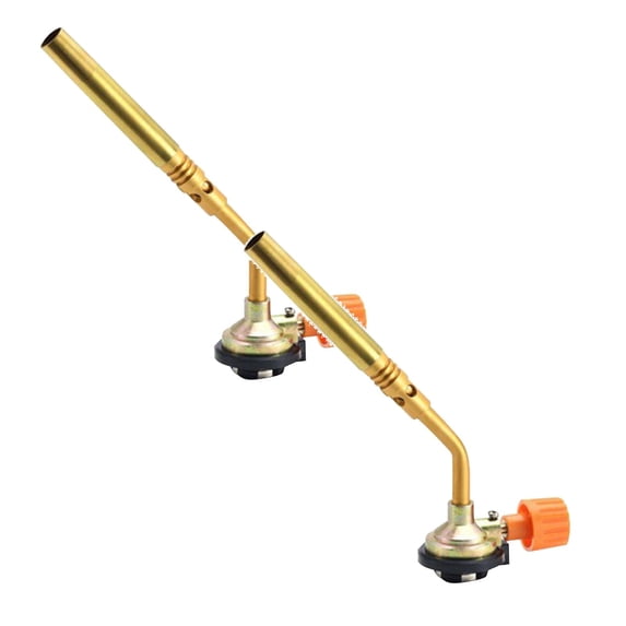 Metal Handle Torch Head, Multi-Purpose Blowtorch fuel by Propane,Hand Ignition Camping Welding Multi Function,Great Cooking Gadget for Chef,Welding Nozzle for Soldering,Brazing,Welding(Gold)