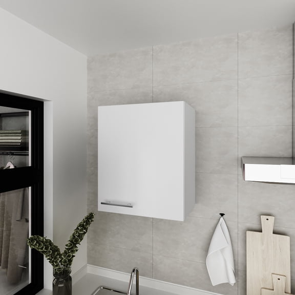 Metal - Handle Wall Cabinet | Easy Access in Kitchen