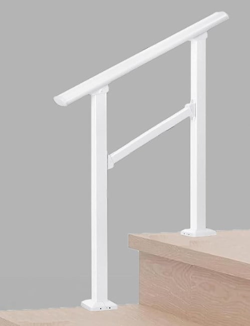 Metal Handrails for Outdoor Steps,Heavy-Duty Stair Railing for 1 to 5 ...