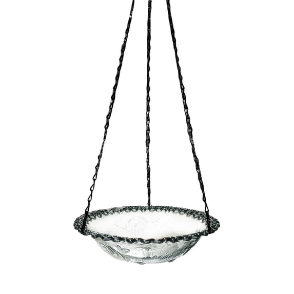 Decorative Bird Bath Bowl Outdoor Metal Hanger for Backyard Birdwatching and Patio Viewing Ideal for Window Observation 1pc