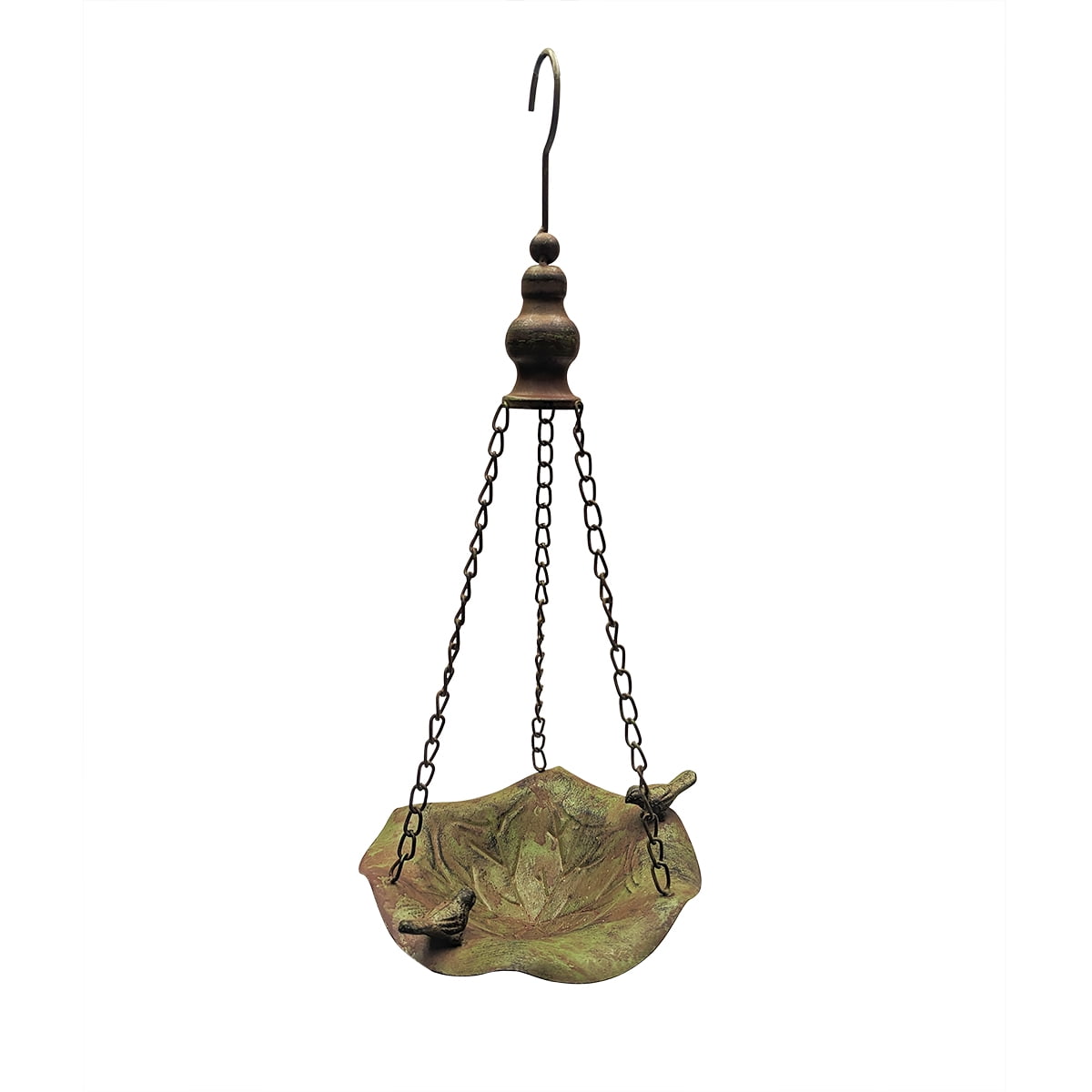 Outdoor Hanging Cabbage Leaf Metal Bird Bath Feeder Patio Birdbath Garden Decor Outdoor Hanging Cabbage Leaf Metal Bird Bath Feeder Patio Birdbath Garden Decor