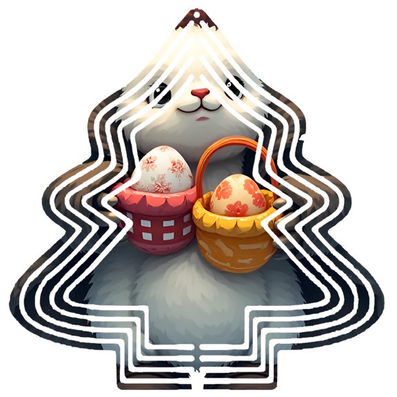 Metal Hanging Christmas Tree - Shaped Wind Decorations - Festive Garden Spinners with Floral and Checkered Patterns for Yard Decor