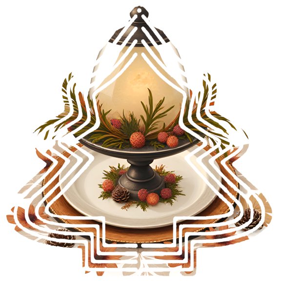 Metal Hanging Christmas Tree-Shaped Wind Decorations - Stylish Geometric Design for Garden Spinners Perfect for Festive Yard Decor