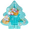 thumbnail image 1 of Metal Hanging Christmas Tree Wind Decorations - Colorful Easter Egg Design with Floral Patterns for Festive Yard & Garden Spinners, 1 of 7